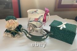 12th Scale Dolls House Miniature Artisan Rocking Horse On Bows Hand Painted Sm