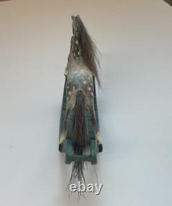 12th Scale Dolls House Miniature Artisan Rocking Horse On Bows Hand Painted Sm