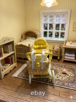 12th Scale Dolls House Miniature Pram Baby Doll