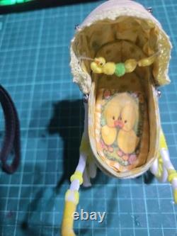 12th Scale Dolls House Miniature Pram Baby Doll