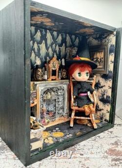12th Scale Dolls house miniature witch room box