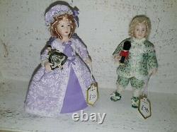 12th scale dolls house miniature boy and girl exquisite