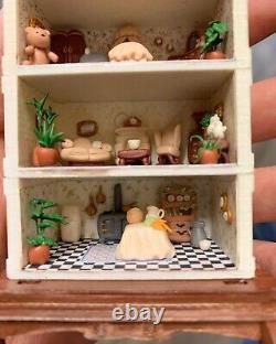 144th Scale Furnished Traditional Doll House Ooak miniature handmade collectable