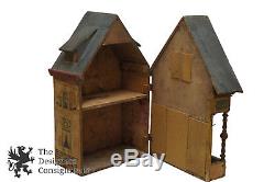 15 Antique Victorian Bliss Keyhole Wooden 2 Story Lithograph Doll House Hinged