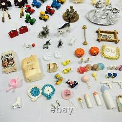 150++ Vintage Doll House Miniatures Mixed Accessories Lot