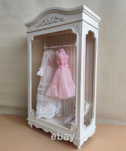 16 Scale Dolls House Miniatures Furniture Retro Wardrobe Cabinet Unfinished