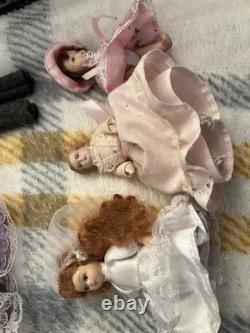 17 Porcelain Doll House Dolls Bundle Job Lot Vintage