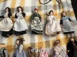 17 Porcelain Doll House Dolls Bundle Job Lot Vintage