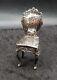 1901 Antique Sterling Silver Miniature Chair Dolls House Furniture B Muller