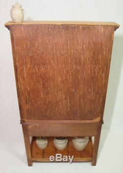 1985 Jane Newman Hutch Cupboard 22 pieces of Jane Graber Stoneware 112 Scale