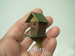 1986 Signed Noel & Pat Thomas Dollhouse Miniature Bird House No. 1