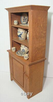 1988 Paul Rouleau Hutch Cupboard + 15 pcs IGMA Artist Jane Graber Stoneware 112