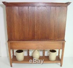 1992 Ben Holland DH Miniature Welsh Cupboard +23 pcs of Jane Graber Stoneware