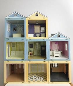 2001 Jazwares Laura Ashley Room By Room NINE ROOMS + ALL ACCESORIES Doll House