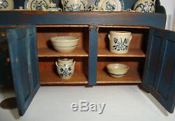 2013 Barbara Vajnar Dollhouse Miniature Dry Sink + 22 pcs Jane Graber Stoneware