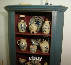 2018 Barbara Vajnar DH Mini Cupboard + 26 pieces of Jane Graber Stoneware + Pin