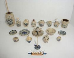 2018 Barbara Vajnar DH Mini Cupboard + 26 pieces of Jane Graber Stoneware + Pin