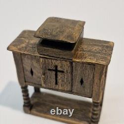 24th scale Dolls house Wooden Church furniture Artisan made TN20