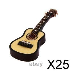 25X Wooden Doll House Miniatures Music Instrument Classical Guitar Gift