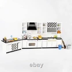 3PC 112 Scale Dolls House Miniature Kitchen Cabinet Bar Counter Furniture Set