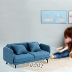 3pcs 112 Doll House Double Sofa Miniature Furniture Model Toy Decor Accs