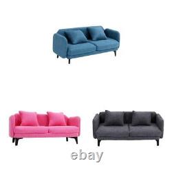 3x 112 Doll House Double Sofa Miniature Mini Furniture for Crafts Accs