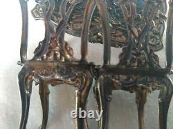 4 Miniature Angels UK Hallmarked Solid Silver Doll House Furniture S M Co Maker