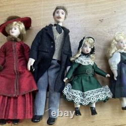 4 X Dolls House Figurines Porcelain Vintage Family Miniature People Job Lot