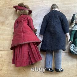 4 X Dolls House Figurines Porcelain Vintage Family Miniature People Job Lot