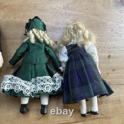 4 X Dolls House Figurines Porcelain Vintage Family Miniature People Job Lot