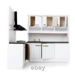 4X Dolls House Miniature Furniture Wooden Kitchen Stove Cabinet Cupboard Set