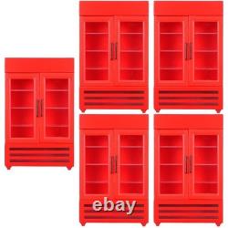 5 Count Cute Mini Fridge Miniature Ornament Dollhouse Refrigerator Freezer