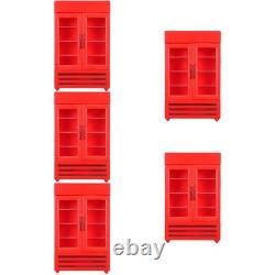 5 Count Cute Mini Fridge Miniature Ornament Dollhouse Refrigerator Freezer