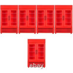 5 Count Cute Mini Fridge Miniature Ornament Dollhouse Refrigerator Freezer