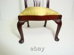 70's John Hodgson Dollhouse Miniature Carved Wood Chippendale Side Chair #1 of 3