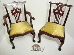 70's John Hodgson Dollhouse Miniature Carved Wood Chippendale Side Chair #1 of 3