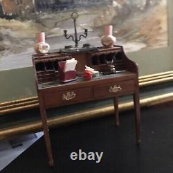 A Fine Miniature Dolls House Secretaire And Fine Artisans Miniatures