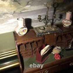 A Fine Miniature Dolls House Secretaire And Fine Artisans Miniatures