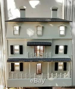 AMAZING VINTAGE SOLID WOOD DOUBLE SIDED DOLL HOUSE 24x37x40 H