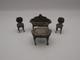 Attractive Miniature Silver Dolls House Furniture Set London 1969/1970