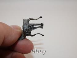 ATTRACTIVE MINIATURE SILVER DOLLS HOUSE FURNITURE SET London 1969/1970