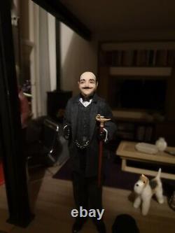 Amazing OOAK Artisan 1/12 scale dolls house miniature-Hercule Poirot