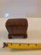 An Antique Doll House Miniature Mohogany Wood Casket/trunk/hope Chest