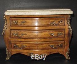 Ancienne Commode Miniature Galbee Ormolu Epoque XIX Eme Antique Chest Of Draws