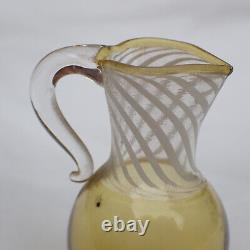 Antique 18th / 19th Century Miniature Glass Toy Dolls House Latticino Jug