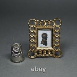 Antique 19th Century Miniature Brass Ring Photo Frame 2 Circa 1870 Doll House