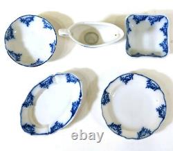Antique Blue Onion Dolls House Miniature Porcelain Set Of 5 Q114