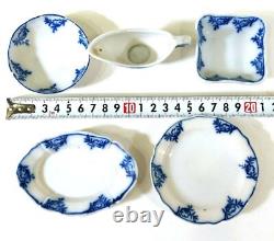 Antique Blue Onion Dolls House Miniature Porcelain Set Of 5 Q114