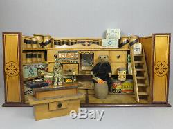 Antique C19th German Christian Hacker Dollhouse Grocery Store Shop Room Box