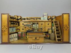 Antique C19th German Christian Hacker Dollhouse Grocery Store Shop Room Box